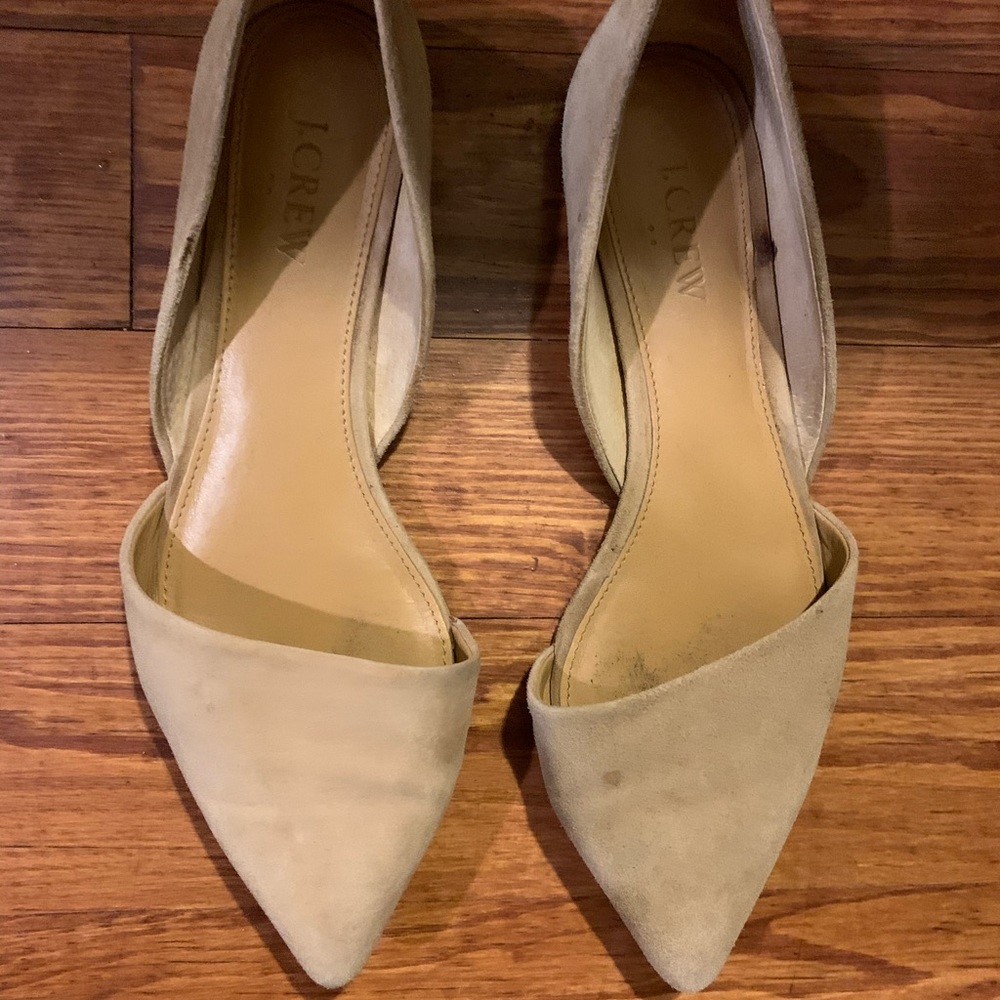 Nude Suede Flats - J.Crew